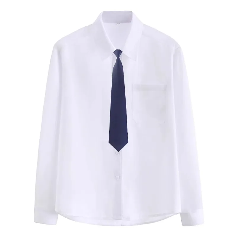 Men's long-sleeved shirt + navy tie