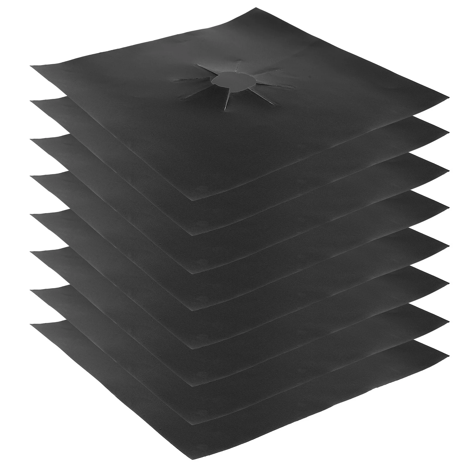 

8 Pcs Gas Protection Mat Cooker Range Covers Top Disposable Black Backsplash Antistain Reusable Stove Protector Burner