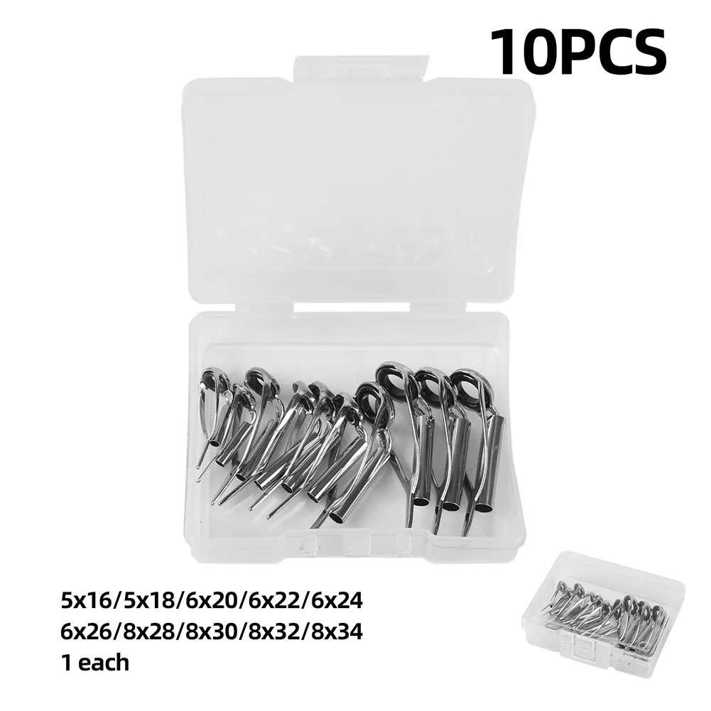 

Stainless Steel Fishing Guide Set 1040PCS Silver Rod Guides with Advanced Electroplating for Better Resistance