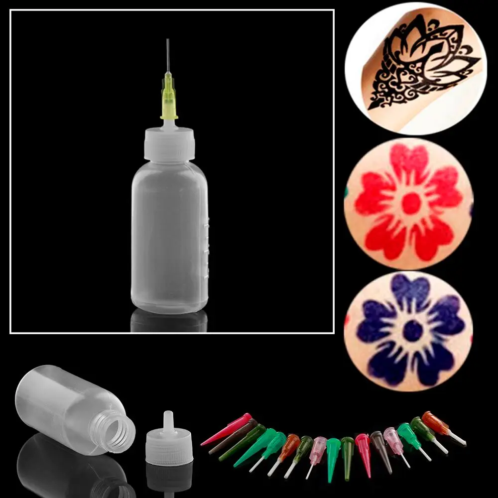 Cool Make Up Fashion Nozzle Drawing Making Tool Body Art Tattoo Bottle Henna Kit Applicator