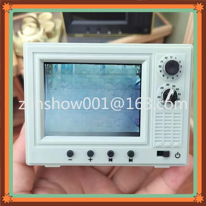 Mini kitchen miniature TV really play house toys retro gifts