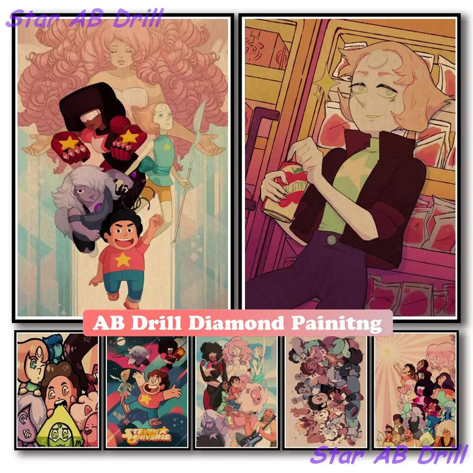 41 Designs Steven Universe 5D Diamond Painting Cartoon Crystal Gems Funny Fancy AB Drill DIY New Art Cross Stitch Kit Home Decor