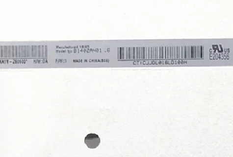 B140ZAN01.6 14.0'' UHD Laptop LCD Screen Display Panel 3840*2160 EDP 40 Pins