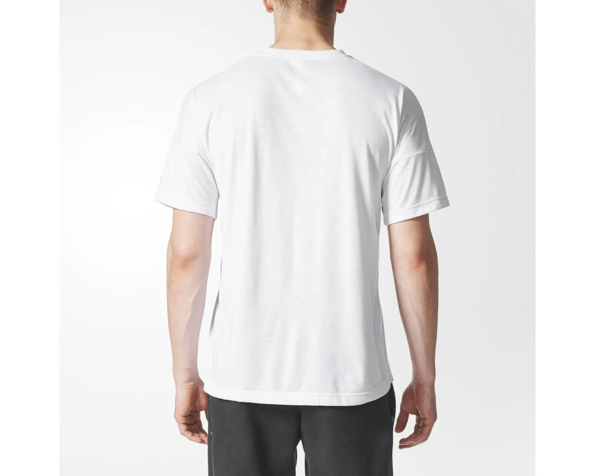 Adidas-Camiseta de uso diario para hombre, ropa deportiva de entrenamiento, Color blanco, Original