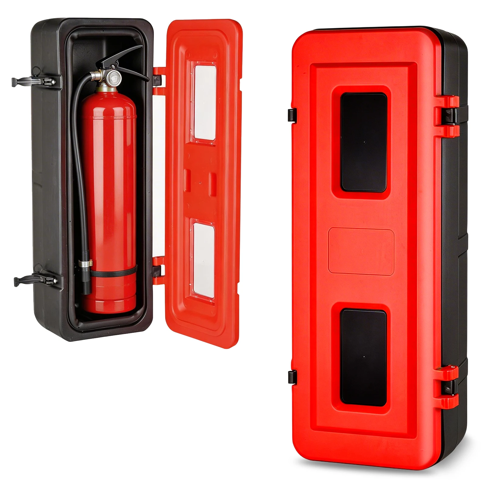 10 lb Car Extinguisher Cabinet Weatherproof Sturdy Holder Case Waterproof Red Extinguisher Cabinet Box for Vehicles Cars Ships Trucks