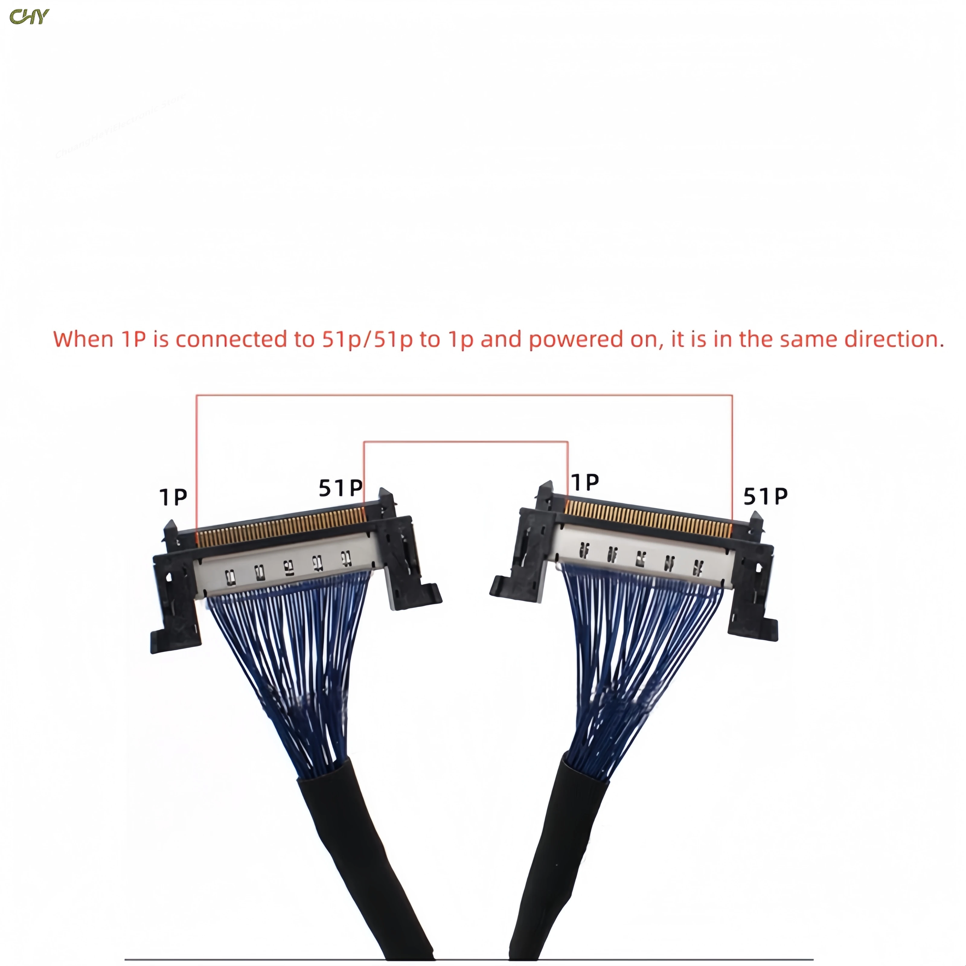 8K High-Speed Coaxial Cable Ultra-Fine Shielding Wire 0.5 Pitch High-Speed Signal Transmission Cable FI-RE51P41P Same Direction