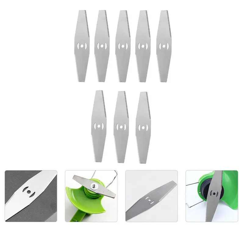 8Pc Hand-Held Lithium Electric Cutting Machine Blade Saw Blade Lawn Mower Blades Metal Garden Grass Trimming Blades prune tool