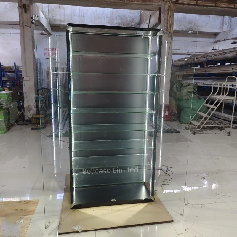 (customized)FullTobacco Store Cabinet Glass Show Displays with LED Lights Smoke Shop Shop Display Furni