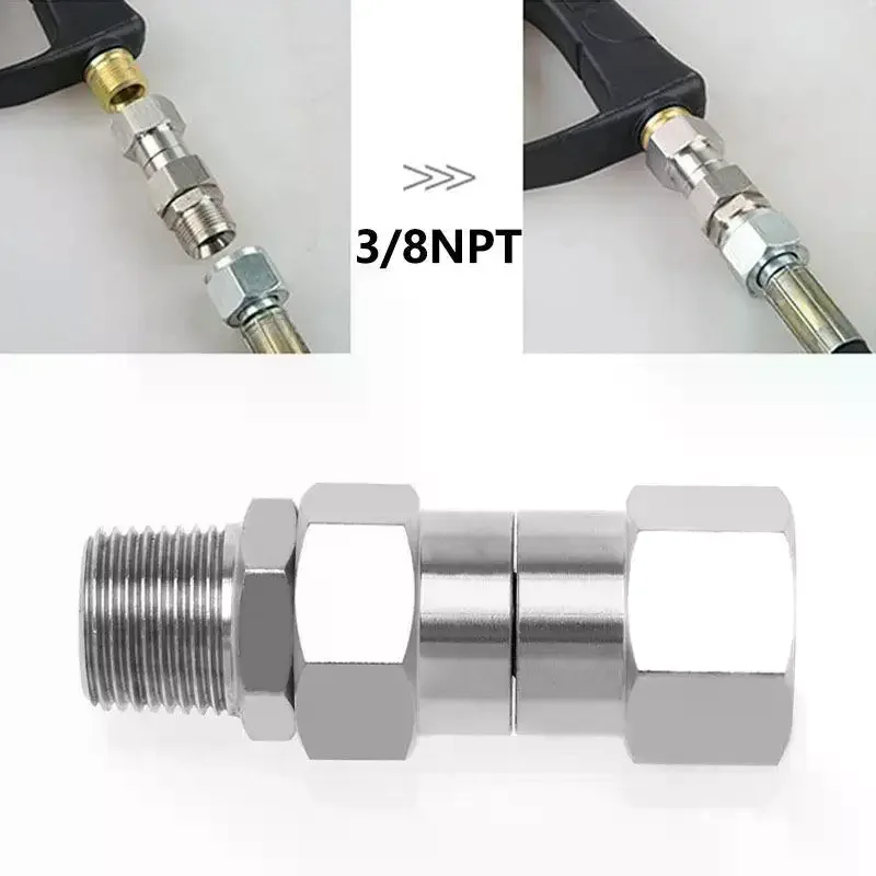 Washer Swivel Fitting,Anti-Twist 3/8Inch Swivel Male To Female Adapter,360° Swivel Connector Pressure
