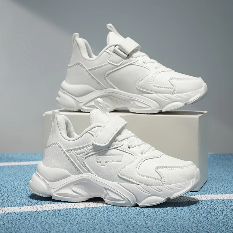 

A pair of children's four-season leather sport shoes, soft, comfortable, wear-resistant casual shoes, size 28-39，TL-1866