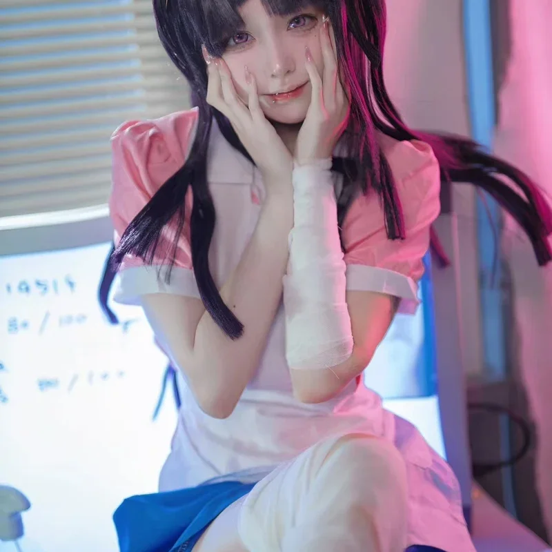 Danganronpa Mikan Tsumiki Cosplay Outfit With Wig Anime Halloween