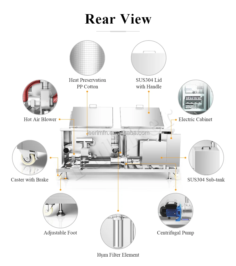 264 L قنية الصناعية Bac بالموجات فوق الصوتية الأنظف خزان المياه بالوعة مضخة الترشيح المعدات مجموعة ديغا تردد الاجتياح