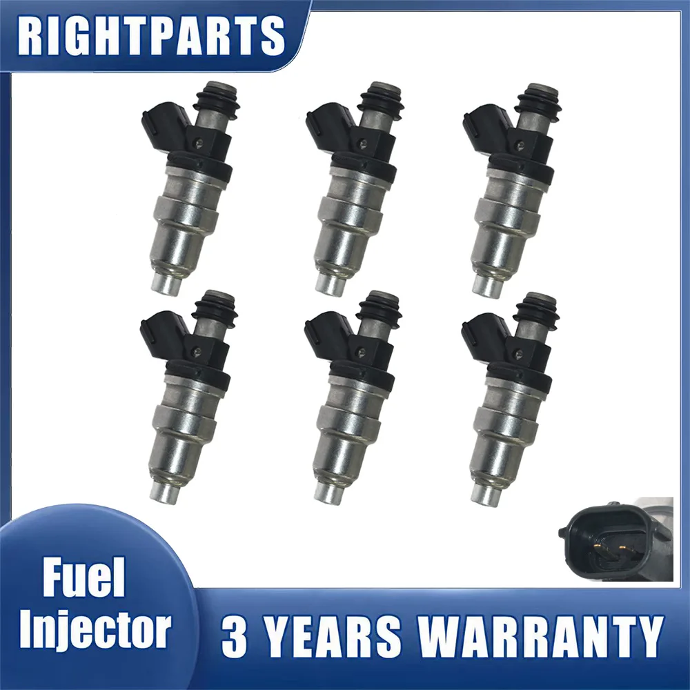 6pcs 23250-46010 23209-46010 Auto Fuel Injectors For Toyota Mark2 Chaser Crown Majesta Cresta 2.5 1JZGE 1988-2001 Engine Parts