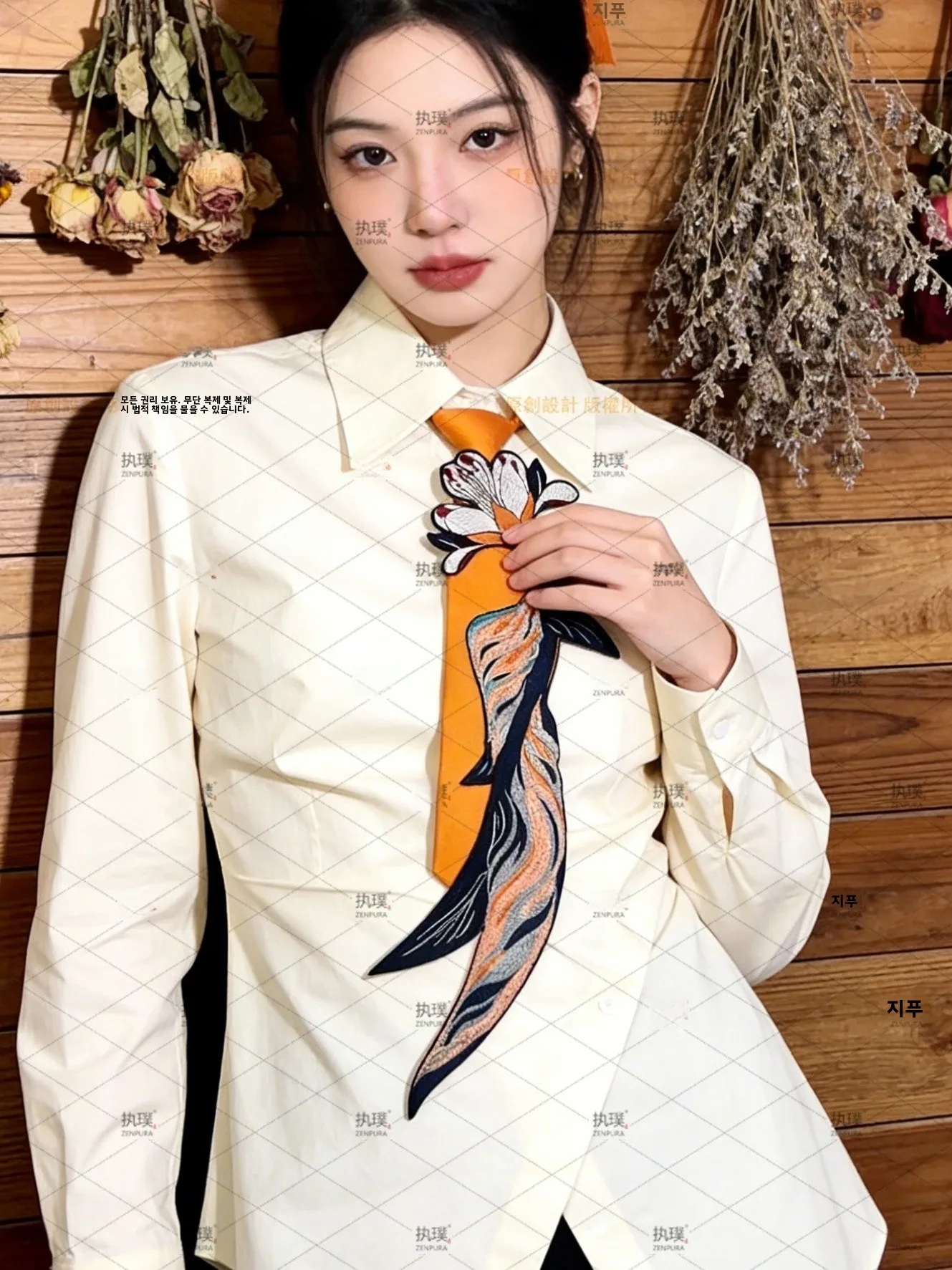 retro-orange-embroidered-irt-no-tie-required-casual-sle-arrow-patterned-netie-for-men-vintage-faion-accory