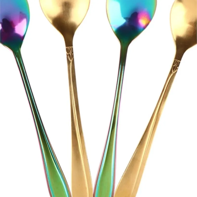 New Practical Heart Shape Coffee Spoon Dessert Sugar Stirring Spoons Teaspoon Dinnerware