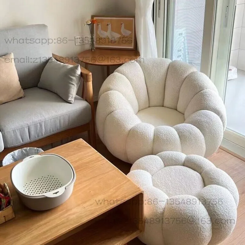 Lazy Sofa Single Double Pumpkin Sofa Sofa Rotating Balcony Leisure Chair Reclining Sleeping Internet Celebrity Lamb Wool