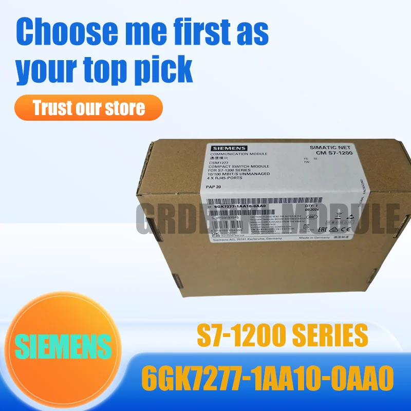 

Новый оригинальный модуль SIEMENS 6GK7277-1AA10-0AA0 6GK7 277-1AA10-0AA0 S7-1200 Compact Switch Module
