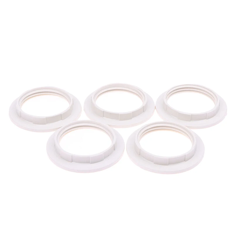 5pcs E14 / E27 Lampshade Collar Rings Threaded Candelabra Base Retainer Lock Light Shades Socket Reducing Ring Bulb Holder