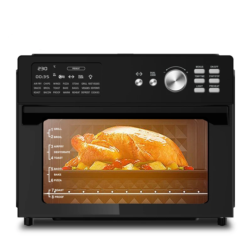 30L Smart Dual Cook Air Fryer Oven Electric Square Shape Oil-Free Roast Chicken Roast Turkey Toast Without Oil