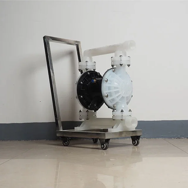 QBY movable high flow explosion-proof air operated pneumatic double chemical slurry membrane diaphragm pump