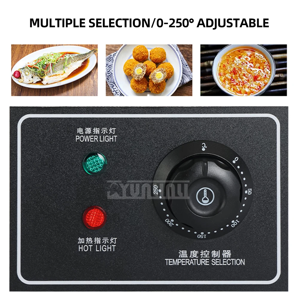 2L Hot Oil Fritteuse Spiegelei Maschine mit Temperaturregelung