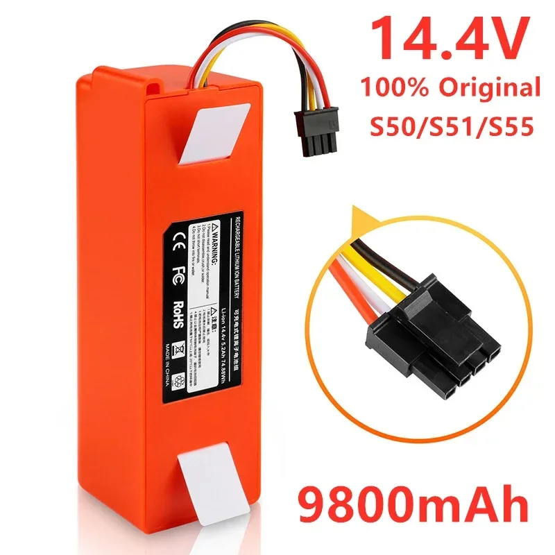 For Robotic Vacuum Cleaner Replacement Battery for Xiaomi Robot Roborock S50 S51 S55 Accessory Spare Parts Li-ion Battery