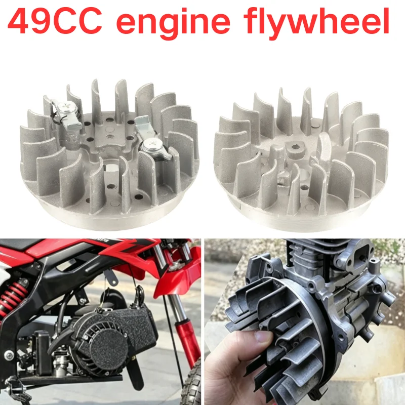 

Motorcycle Engine Recoil Pull Starter Flywheel for 2-Stroke 47cc 49cc Pocket Bike Chinese Minimoto Kids Dirt Bike Quad ATV