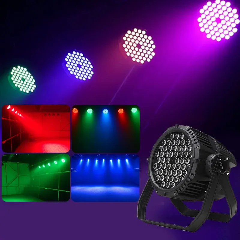 54 full-color waterproof par lights, colorful outdoor rainproof sports flash, dyeing wedding stage performance lights