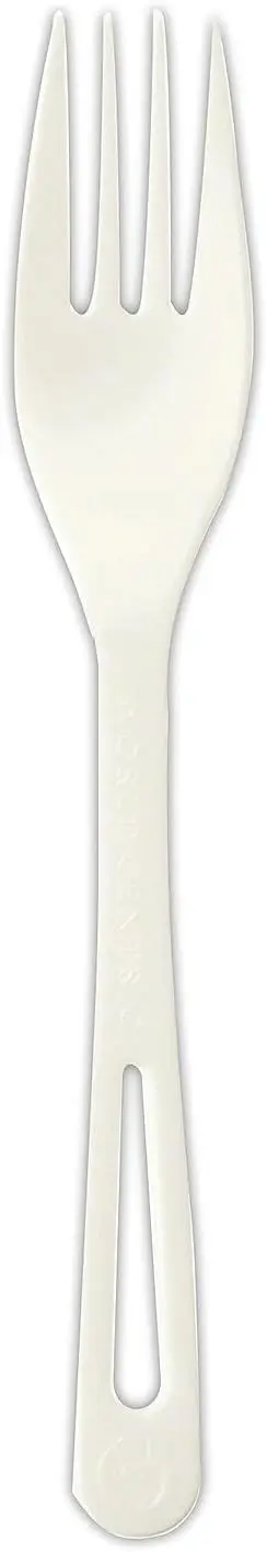 

Compostable Fork 6.5" - Made from Plants and Minerals, TPLA - 1000 Pack