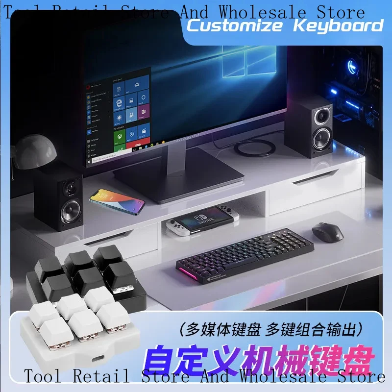 Customise Copy, Paste, Cut, Select All Save 6-Key USB Mini Keyboard For Office And Gaming