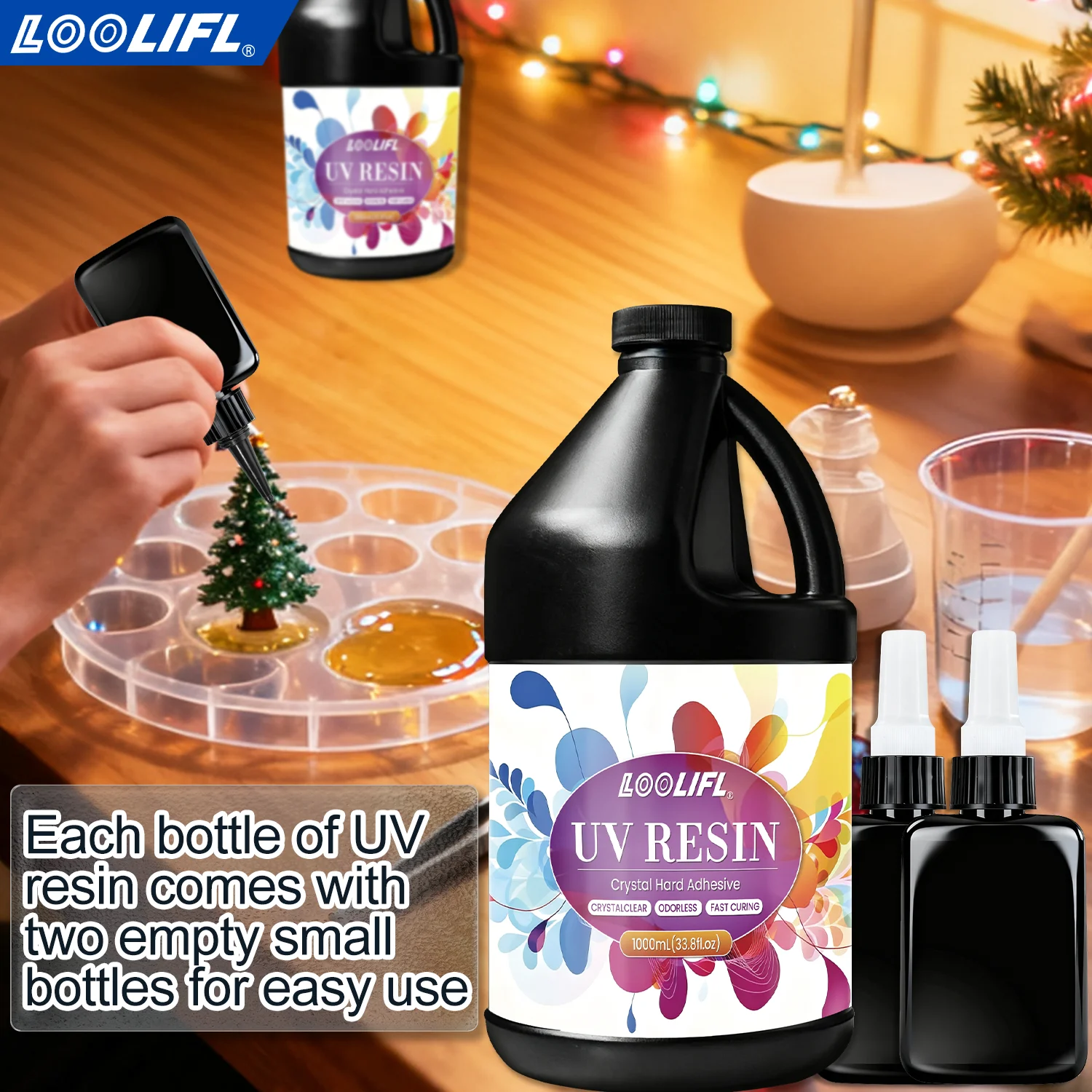 

УФ-смола, кристально чистый, смоляный клей, нежелтеющий, низкая вязкость, УФ-эпоксидная смола, используемая для изготовления ювелирных изделий, поделок своими руками, c