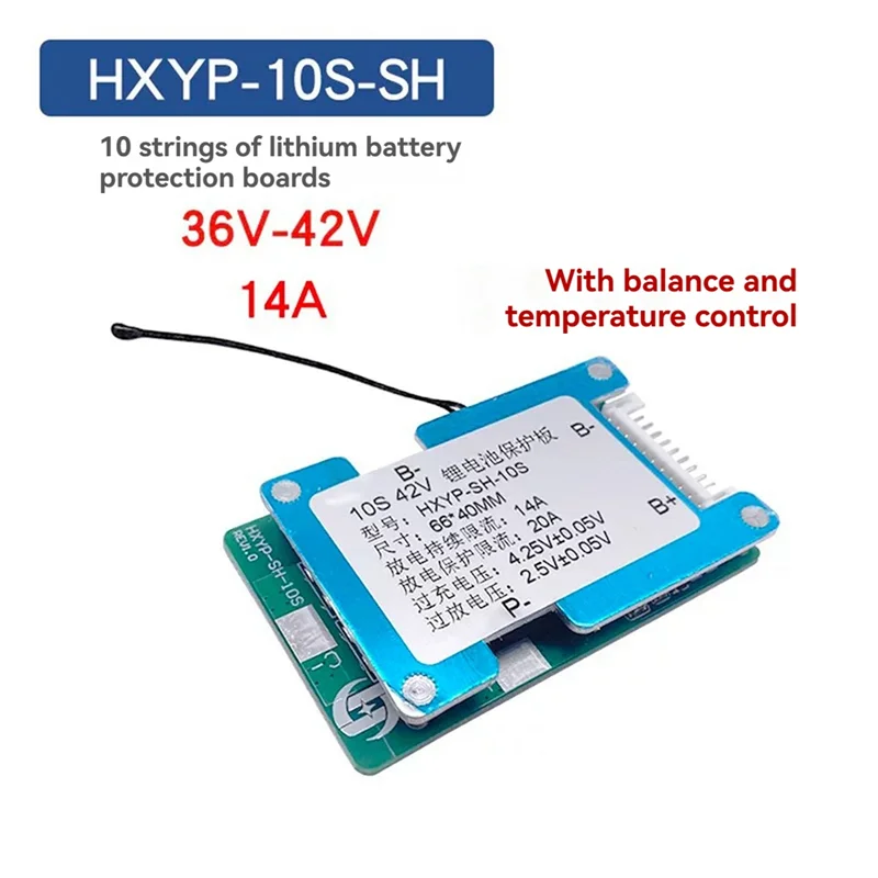 TTKK-For Ternary Lithium Battery Pack 42V 10S 15A BMS Electric Bicycle Vehicle With Temperature Protection