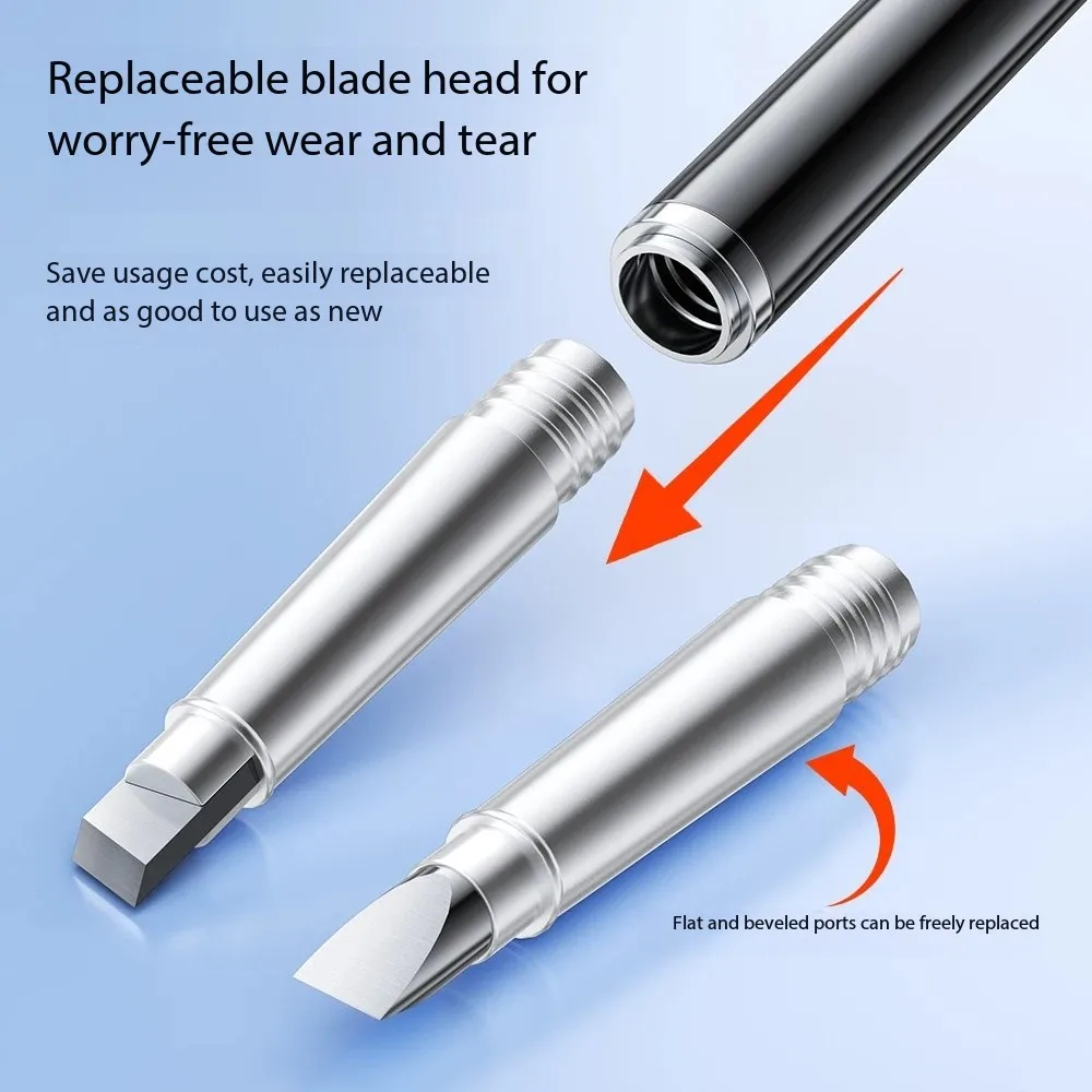 Caneta de corte profissional de fibra óptica - lâmina chanfrada e reta para uma limpeza precisa