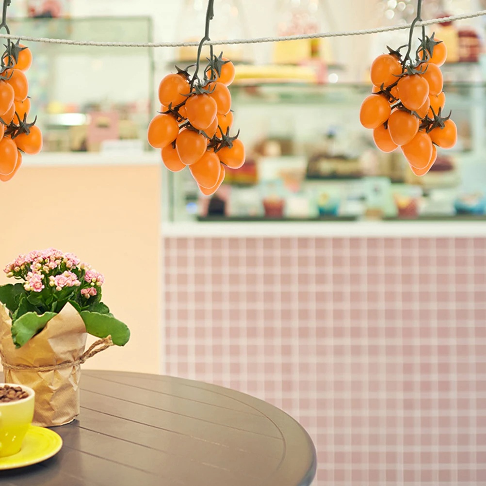 

3 Pcs Realistic Artificial Tomatoes Plastic Fruits Home Kitchen Decor Wedding Garden Display Mini Fake VegetablesTomato