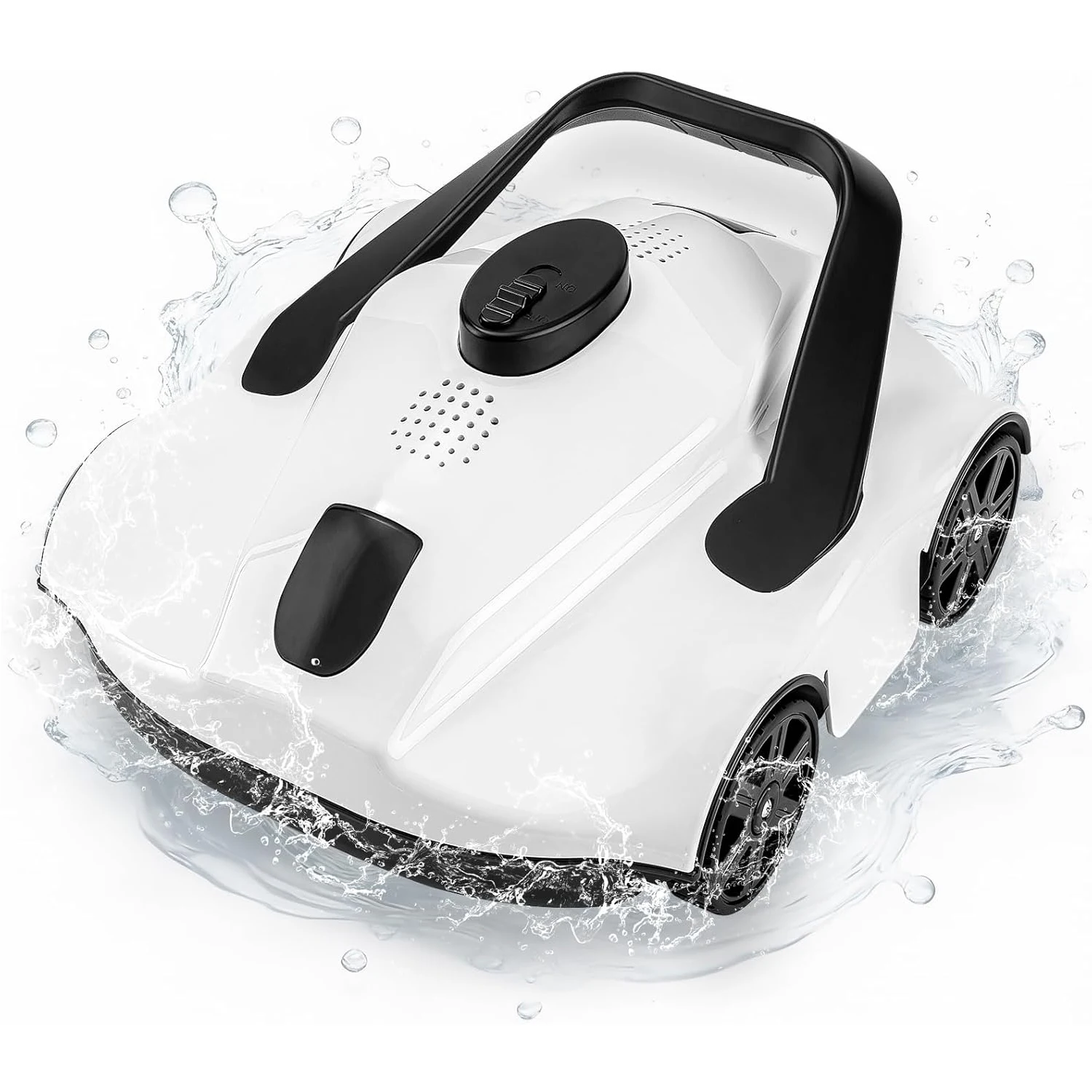 Cordless Robotic Pool Cleaner Portable Automatic Pool Vacuum,Self-Charging, Cleans Up to 860 Sq. ft,130 Mins Long Runtime