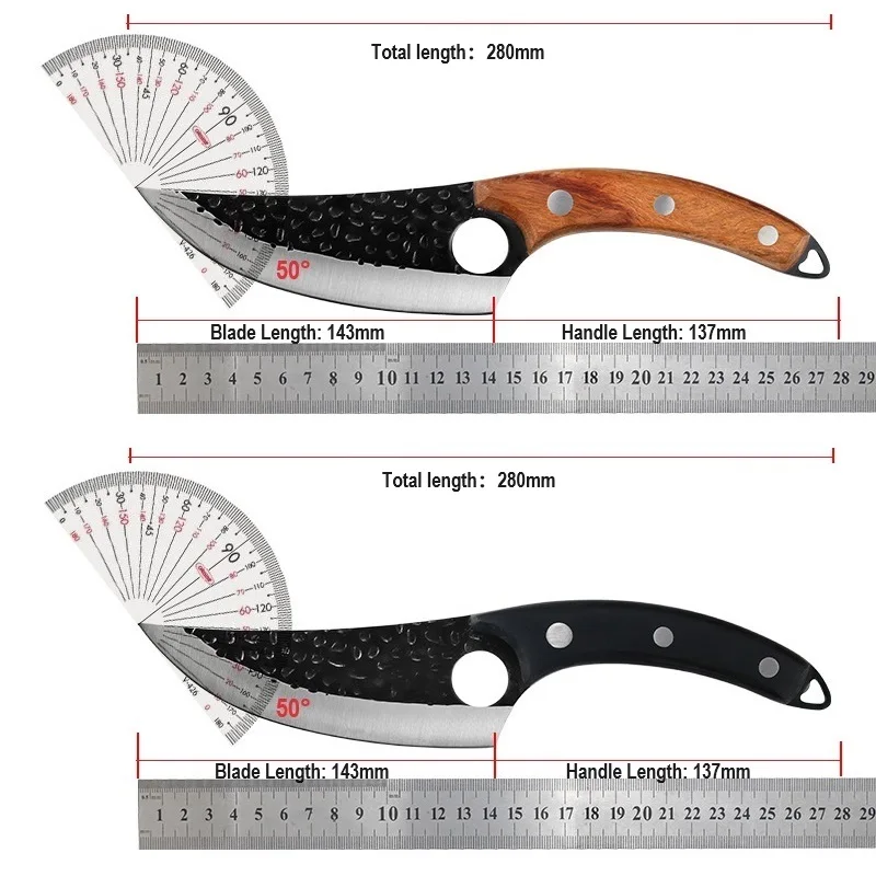 シェフのナイフmachete desc huesado、包丁、ブッチャーボーンカット、キッチン鍛造鋼ナイフ、ハンマーステンレス鋼カトラリー