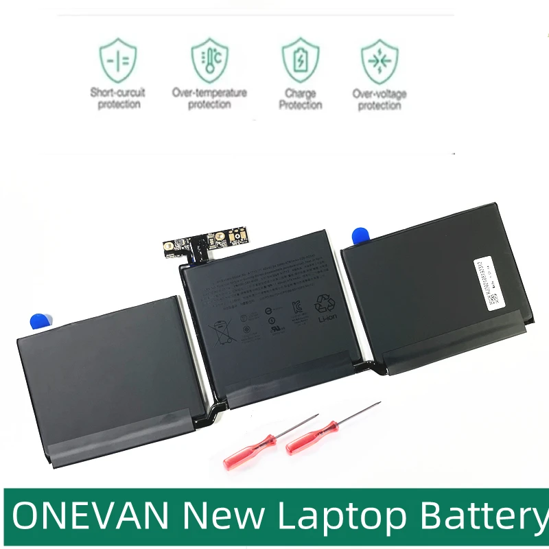 ONEVAN nueva batería de ordenador portátil A1713 para Apple MacBook Pro 13 "A1708 2016 2017 EMC 2978 3164 020-00946 MLL42LL batería AKKU 4781mAh