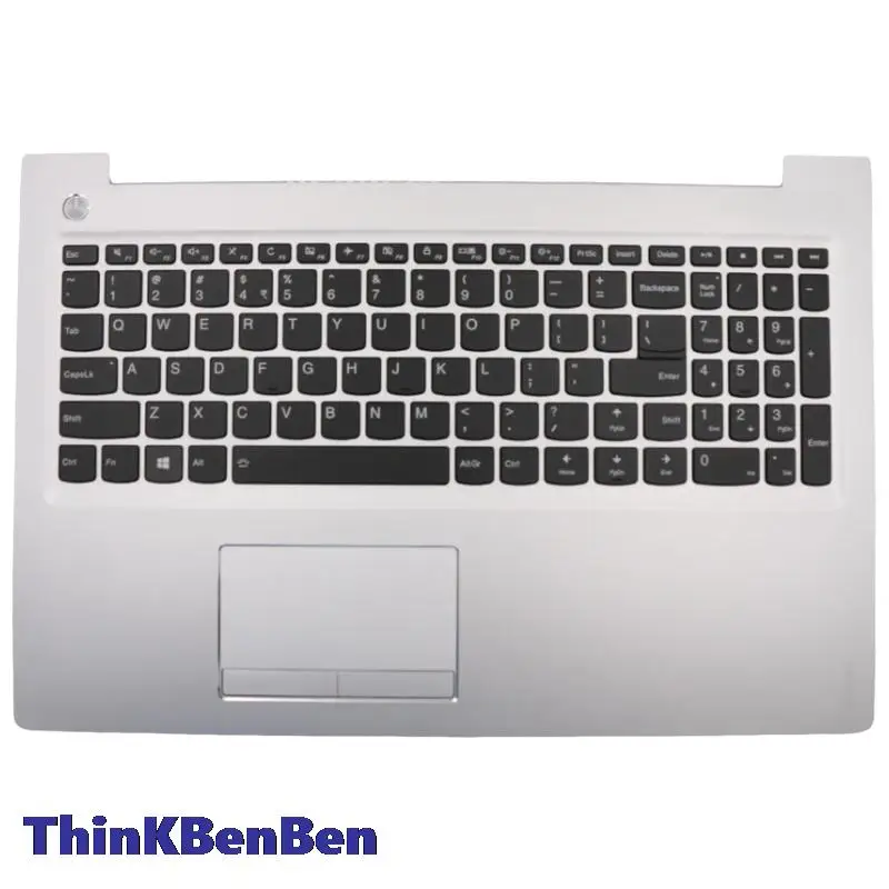 

US English Silver Keyboard Upper Case Palmrest Shell Cover For Lenovo Ideapad 310 510 15 15IKB 15ISK 5CB0M31073