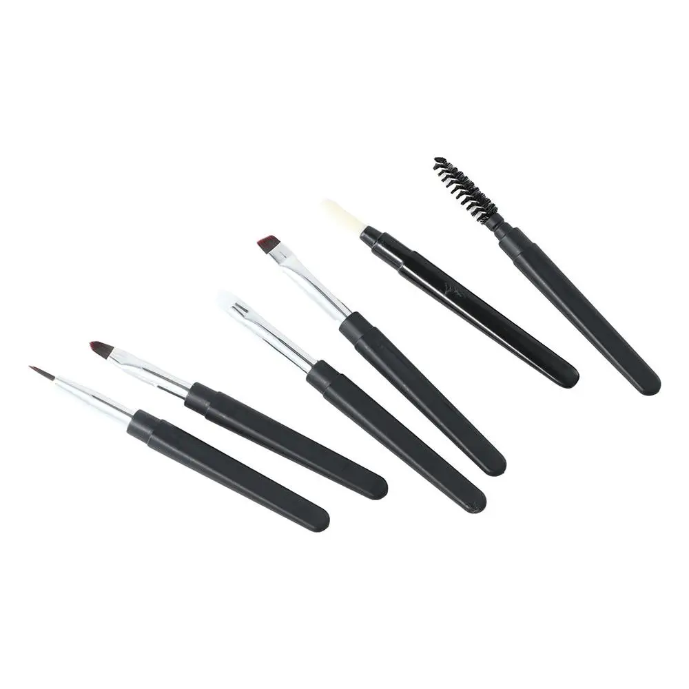 Portable with Dust Cover Makeup Accessories Lip Brush Eyeliner Brush Eyebrows Eyelashes Brush Makeup Tool