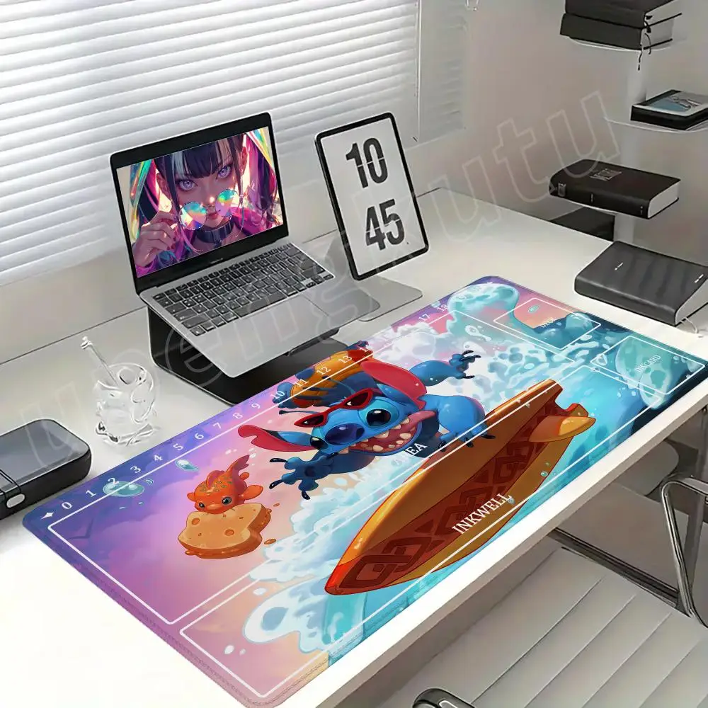 Podkładka do gry Lorcana Stitch, mata pod mysz 900x400, do gier karcianych, antypoślizgowa, maty do gier, wspomagająca układanie kart, rama do walki, TCG (Trading Card Game) — zdjęcie produktu 3