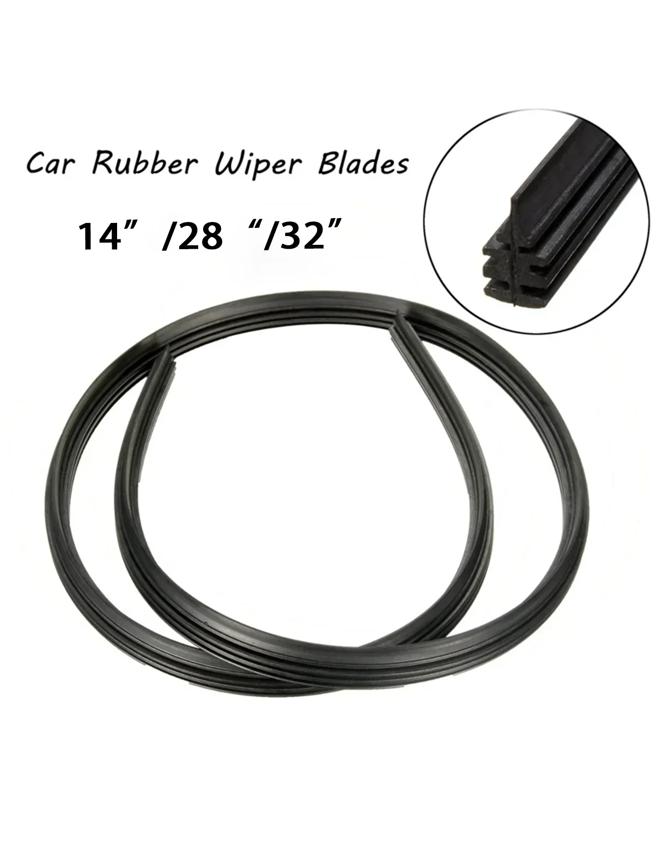 800/700/350mm Car Vehicle Soft Silicone Refills For Window Wiper Blades Elastic Band Windscreen Insert Rubber Strip Accessories