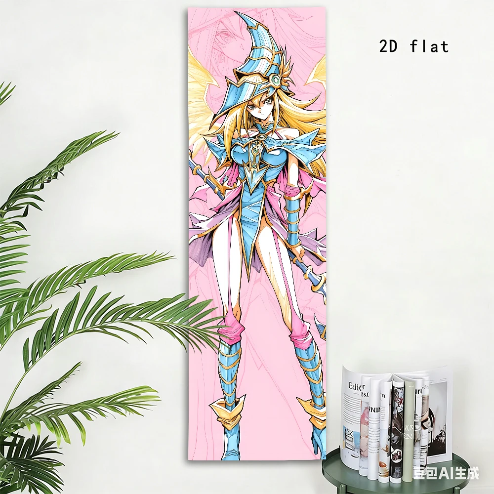 Yu-Gi-Oh Dark Magician Girl Vertical Tapestry Pink Background Wall Hanging Banner Manga Character Poster Bedroom Dorm Otaku Room