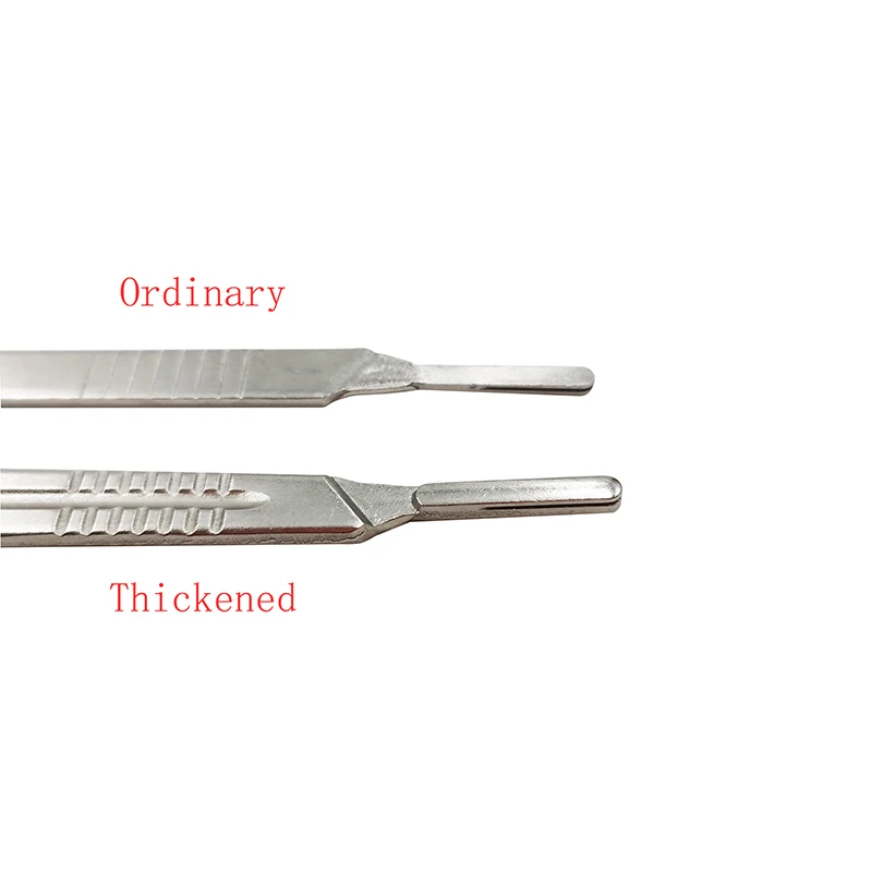 Dental Stainless Steel Scalpel Handle Is Suitable for 3 # 4 # Thickened Blade Holder Dental Implant Tool 10pcs