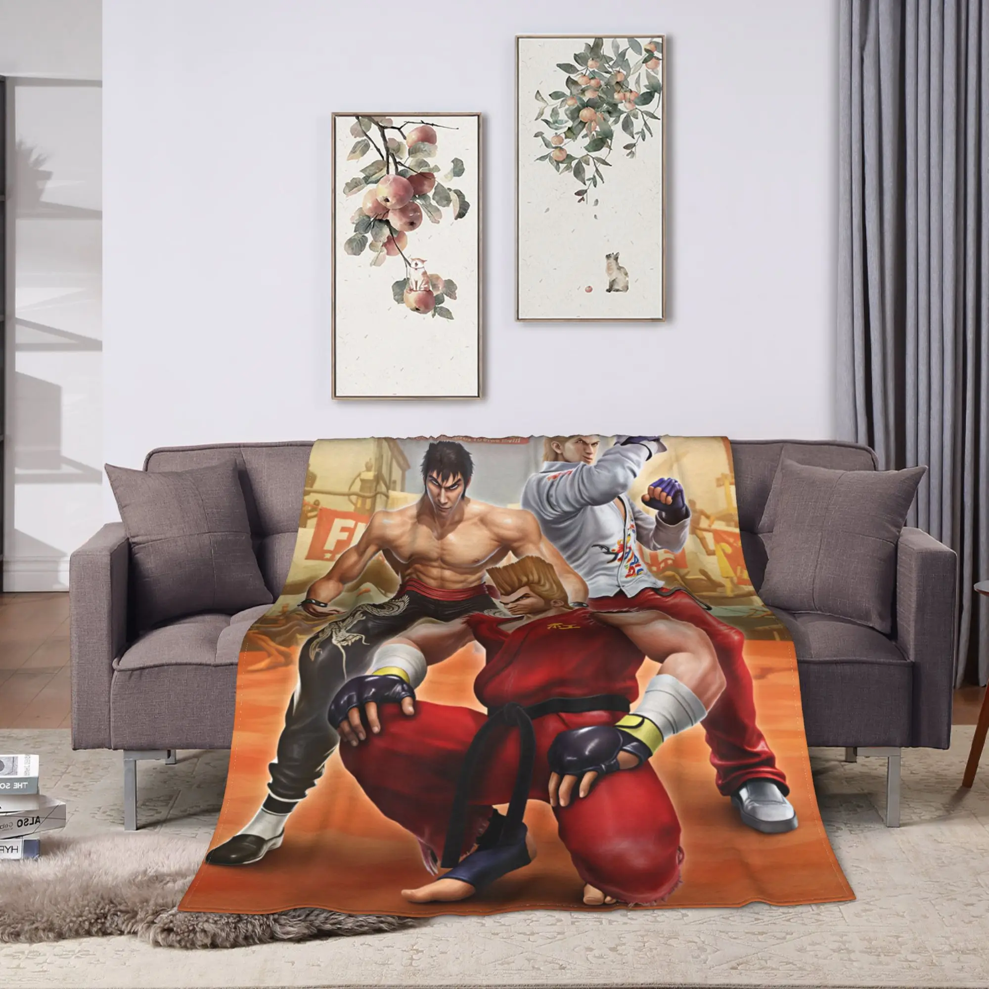 Tekken Blanket  Airplane Travel Flannel Bedding Throws For Outdoor Warm Customized Quality Bedspread Birthday Gift
