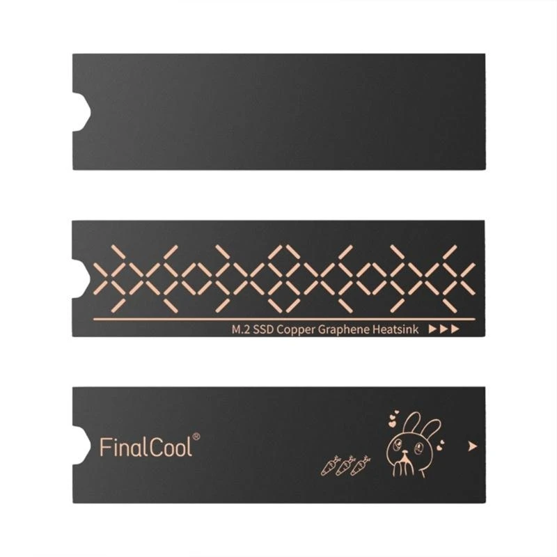 F68C 2x M.2 SSD Heatsink Fast Cooling SSD Heatsink with Thermal Conductive