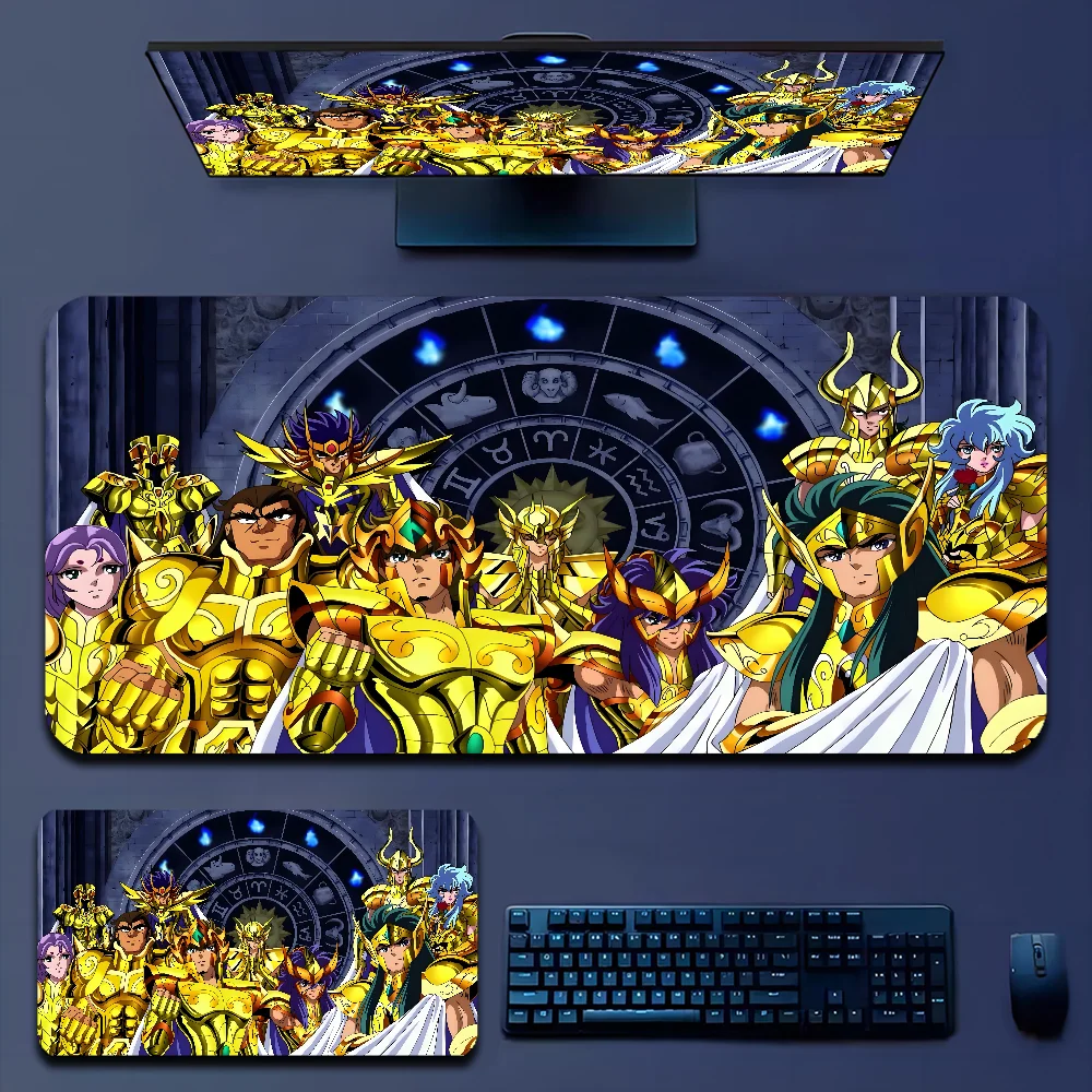 Knights of the Zodiac Cartoon Printed MouseSub, Caoutchouc naturel, Gaming MouseSub, Polymères de bureau, Taille pour délibérément, World of Tanks, CS GO Zel