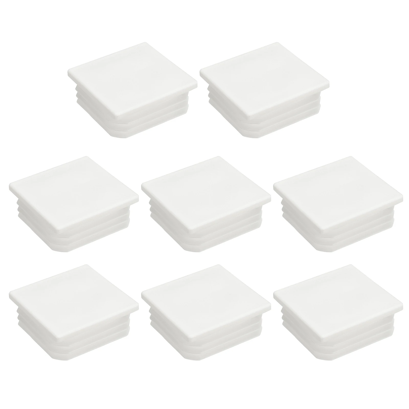 4/8/10Pcs Plastic Tubing Plug Square Post Tubing End Caps for Handrail Stair Newel Guardrail Tube 32x32mm (1.25inch) White/Black