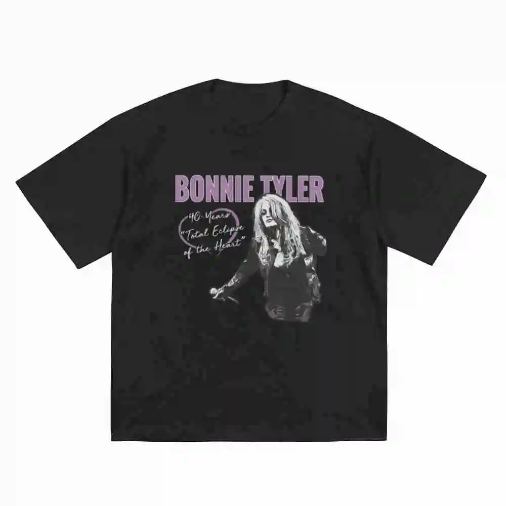 Vintage Bonnie Tyler Singer Short Sleeve Tee 100% Cotton T-Shirt