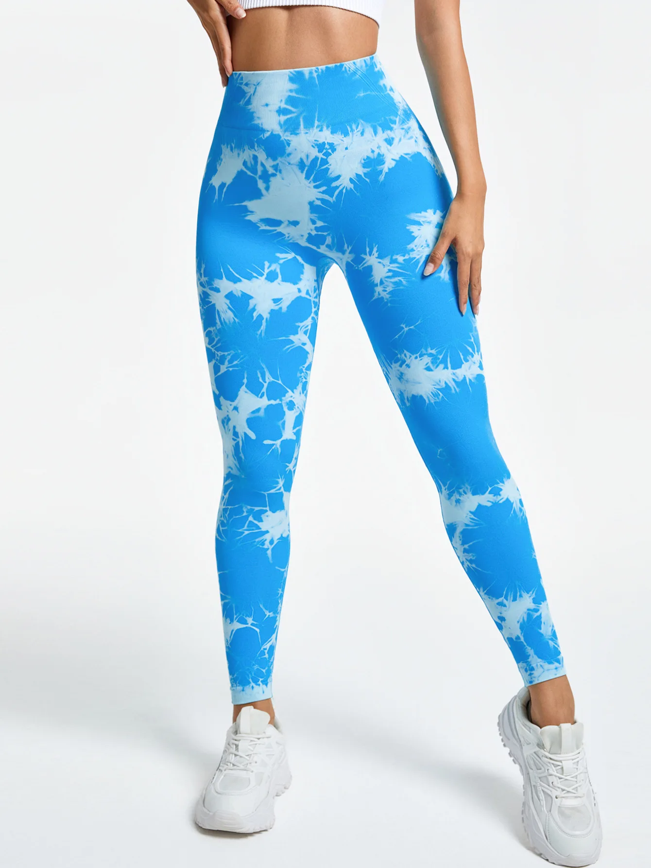 Pantalones de Yoga Tie Dye, mallas deportivas para mujer, mallas Push Up de cintura alta sin costuras para mujer, mallas de entrenamiento para Fitness, ropa de gimnasio