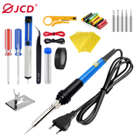 JCD 60W Electronic Soldering Iron Set 220V/110V Adjustable Temperature Welding Gun For DIY Welding Maintenance Tools Kit 908